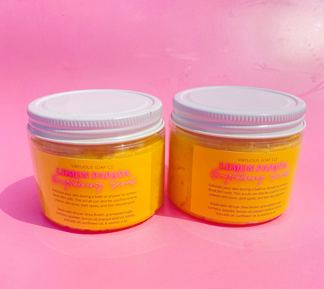 12oz Lemon Papaya Brightening Scrub